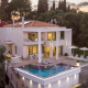 korfu exklusiv luxusvilla Ferienhaus larimar villa pool modern minimalistisch neu ruhig traumhafter meerblick sandstrand